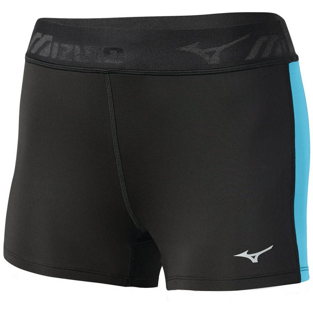 Mizuno Impulse Core Short Női Leggings Fekete/Kék Türkiz NTQ526784